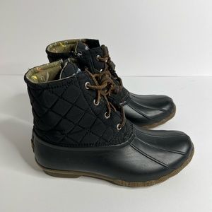 Womens Sperry Saltwater Quilted Duck Booties Size 7.5